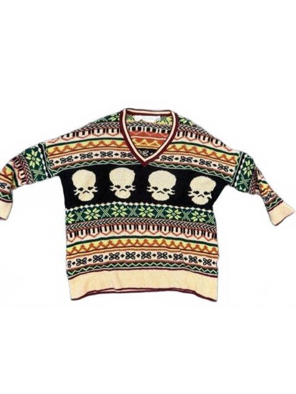 New Jen's Pirate Bootie Skull Sweater